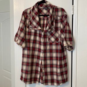 Pretty, breezy, silky soft 100% fine cotton Vince shirt is ideal for summer